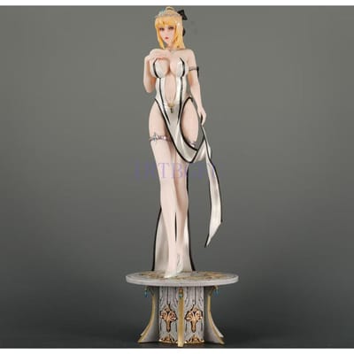 50cm Fate/Grand Order Altria Pendragon 1/4 Saber Jurk Versie Anime Meisje PVC Actiefiguur Speelgoed Beeldje Volwassenen Collectie Modelpop No Retail Box white