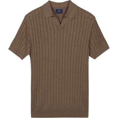 Baileys Polo Allover Drop Needle Knit Stripe Texture Taupe / male