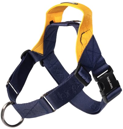 Boondog Hondentuig 0109 - Anti Trek - 2 Bevestigingspunten - Met Handvat - Verstelbaar - Comfortabel Harnas - Navy - Maat SM