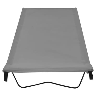vidaXL - Campingbedden - 2 - st - 180x60x19 - cm - oxford - stof - en - staal - grijs
