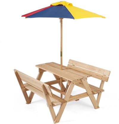 Picknicktafel - Kinderen - Tuintafel - Multifunctionele Picknick tafel - Speeltafel - Geschikt voor Buiten - Multikleur