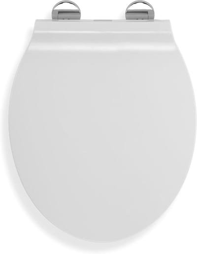 Toiletbril - Zitting - Badkamer Vernieuwen - Flexibele Bevestiging - 42.5 x 37 cm - Wit