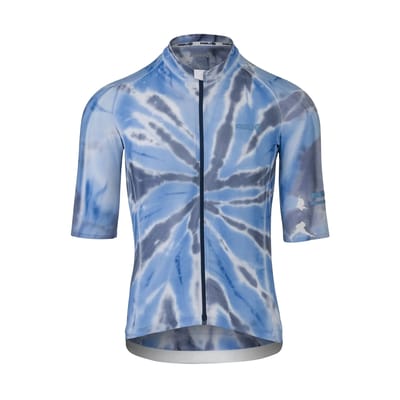 AGU Breakaway - Fietsshirt - Heren - Wielrenshirt - Sneldrogend - Ademend - Volledige rits - 3 achterzakken - Siliconen gripper - XXL - Lichtblauw