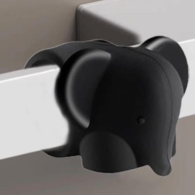 Deurstopper - Dierfiguur - Muren Beschermen - Zonder Boren - 5x6.5x6.5 cm - Zwart