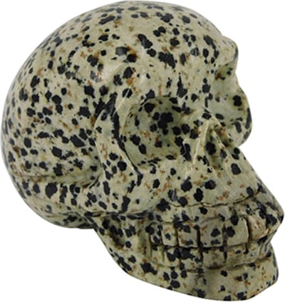 Jaspis dalmatier schedel 70 mm