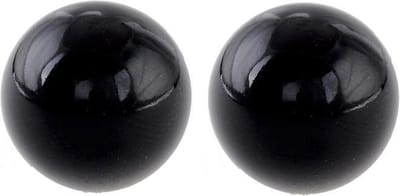 Behave - Grote zwarte parel oorstekers 1.4cm - modern statement