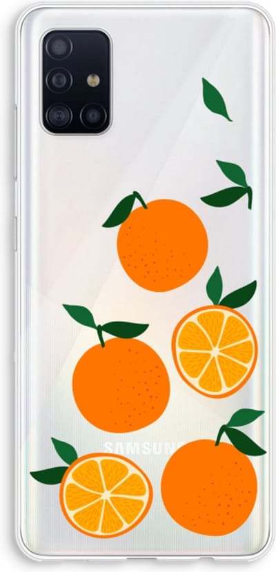 Case Company® - Hoesje geschikt voor Samsung Galaxy A51 4G hoesje - Will you be my clementine - Soft Cover Telefoonhoesje - Bescherming aan alle Kanten en Schermrand