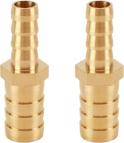 Messing Buiskoppeling 12mm x 8mm met Mannelijk Schroefdraad voor Slangverbindingen en Hydraulische Toepassingen