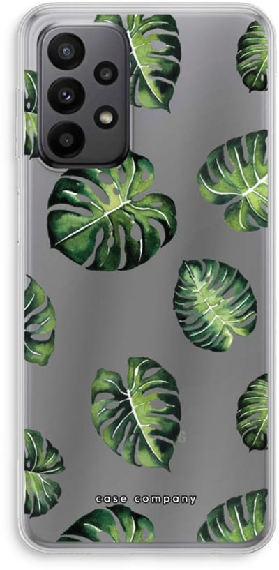 Case Company® - Hoesje geschikt voor Samsung Galaxy A23 hoesje - Tropische bladeren - Soft Cover Telefoonhoesje - Bescherming aan alle Kanten en Schermrand
