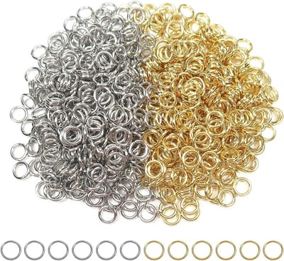 500 Stuks 4mm Open Jump Rings in RVS - Gouden en Zilveren Verbindingen voor Kettingen en Armbanden - Perfect voor DIY Sieraden Maken