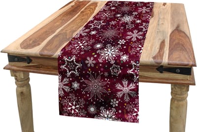 New Bed Sneeuwvlok Sterren kerstversiering Accent Rechthoekige Tafelrunner, 40cm x 225cm