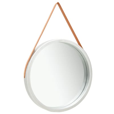 vidaXL - Wandspiegel - met - band - 60 - cm - zilverkleurig