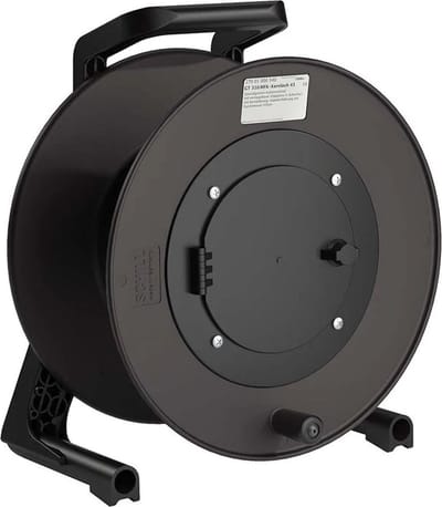 Schill-GT310.MFK-Kabelhaspel met deur-Kabeldrum-Cabledrum-Leeg-Kleur: Zwart-Onbreekbaar-Special Gummi