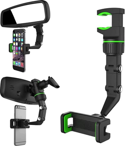 Telefoonhouder Auto - Verstelbare en 360 graden draaibare Smartphone Telefoon houder Universele stabiele clip voor de auto’s