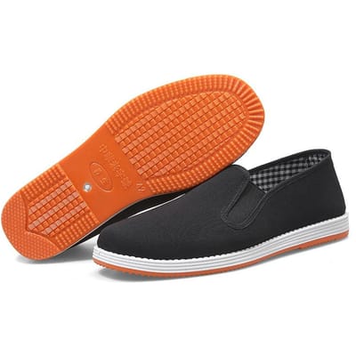 Four Seasons Stoffen Schoenen Heren Arbeidsverzekeringsschoenen Casual Instappers Hardlopen Rijschoenen Antislip Slijtvast Heren Stoffen Schoenen 45 orange