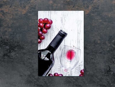 TMK ArtDeko - Snijplank van Glas - 35x52 cm - Motief Winogron - Beschermingspaneel
