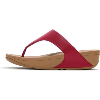 FitFlop Fitflop™ lulu leather teenslippers – bunt berry leren comfort slippers