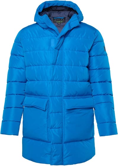JAY-PI - Heren - Doorgestikte parka outdoor extra warm veel zakken - Middenblauw - Maat 3XL