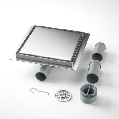 Dailygoods - Vloerdrain Douche - 2in1 Tegeldrain - 20cm - Waterdicht - Haartfilter - Geschikt voor Douche