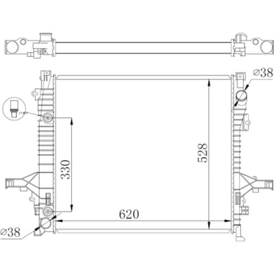 Radiator, motorkoeling NRF 550019
