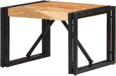 Massief houten tafel - Acacia salontafel - Woonkamer inrichting - Unieke houtnerf - 50x50x35 cm - Natuurlijk hout