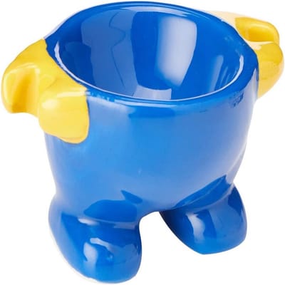 Eierdopje Keramiek - Eierhouder Ontbijt - Ontbijt Serveren - Grappig Figuur Design - 8 x 5 x 4 cm