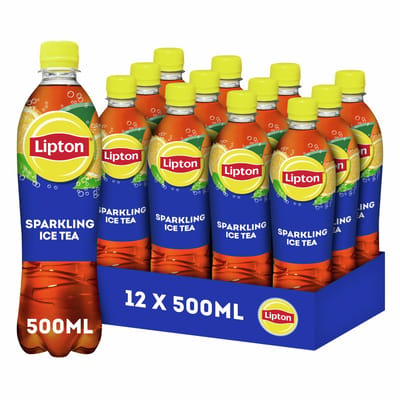 Lipton Ice Tea Sparkling fles - Original - laag in calorieën - 12 x 500 ml - Voordeelverpakking