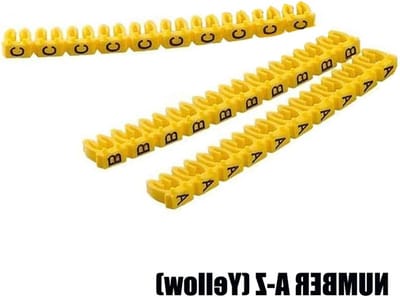 Letter A-Z Kabelmarker Tubes voor Nummering van Draden - Gele Kabellabels (260 stuks, 6mm²)