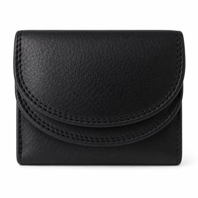 THL Design - Mini Portemonnee - Kleine Leren Portemonnee - Zwart