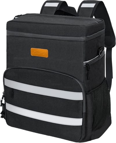 Koeltas - Zwart - 30 liter - Opvouwbare Isolatie Koeltas voor Eten en Dranken - Voor Picknick, Camping en Strand