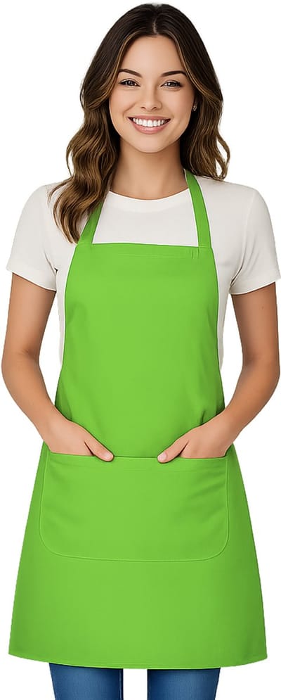 Xigor - Unisex Schort - Actieschort - Knutselschort - Met voorvak - 65 x 90 cm - Polyester Katoen mix - limoen
