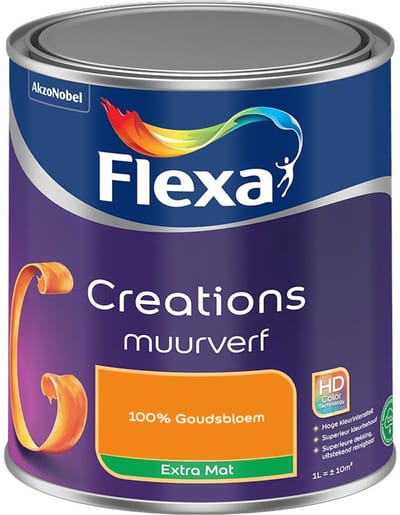 Flexa - Creations Muurverf Extra Mat - 100% Goudsbloem - Mengverf - 1 L