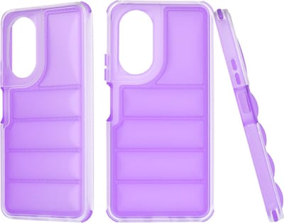 Hoesje geschikt voor Oppo A58 4G - Techsuit Wave Shield Shockproof Hard Case Back Cover - Paars