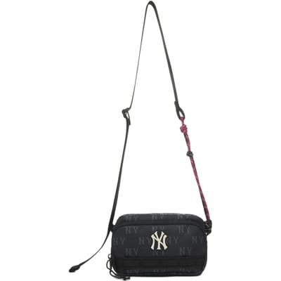 MLB New York Yankees 25FW All Over Print Veelzijdige Lichtgewicht Klassieke Mode Fietsen Buiten Schoudertas Unisex Schoudertas Zwart 3ACRM045N-50BKS Basic Set (Bag)