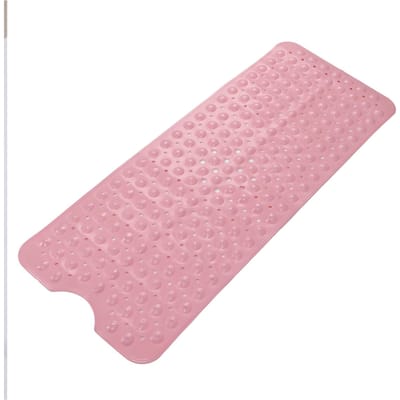 Badmat PVC Veilig Antislip Machinewasbaar Douchemat met Zuignappen voor Schoonheidssalon white