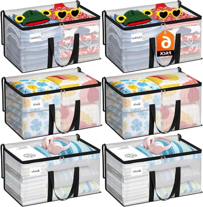 Verhuiszakken - Opbergzakken - Spullen Opslaan - Extra Zware Kwaliteit - 73x38x38 cm - Transparant