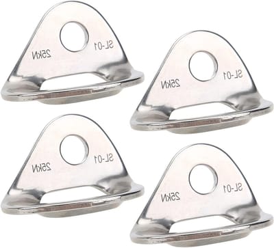 Klimankers Set - Roestvrij Staal - Rotsklimmen Outdoor - Hoge Draagkracht - 4 Stuks - Zilverkleurig