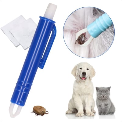 Tekenset - Tekenpincet - Tekenverwijderaar - Tick Twister - Tekentangset Met Alcoholdeppers - Compact Formaat - Voor Honden en Katten - Kunststof - Inclusief EBOOK