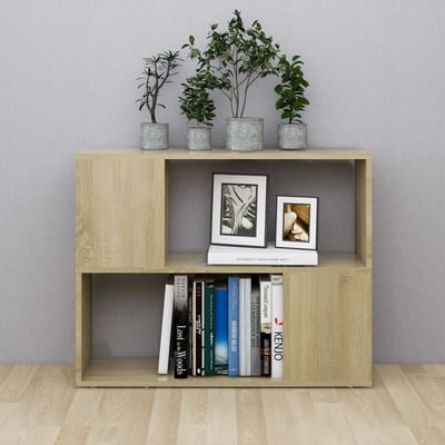 vidaXL - Tv-meubel - 80x24x63 - cm - bewerkt - hout - sonoma - eikenkleurig