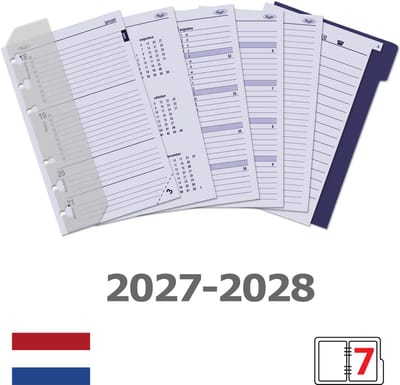 Kalpa 6327-27-28 150 x 95 mm Senior Planner Organizer Inzetstukken Jaardoos NL