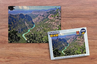 Puzzel Uitzicht op de Gorges du Verdon in de Alpen - Legpuzzel - Puzzel 500 stukjes