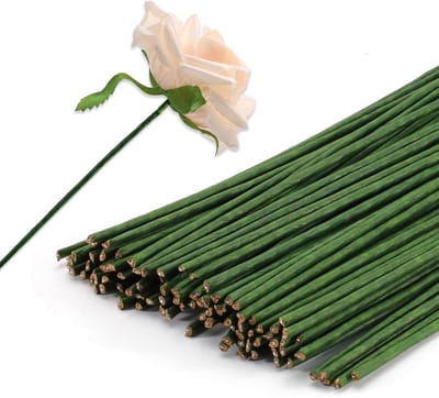60 Stuks Bloemendraad - 18 Gauge Papier Omwikkelde Kunstmatige Bloemenstelen