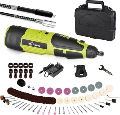 Draadloos Rotatiegereedschap - Multitool Graveerpen - Klusjes Thuis - 77 Delige Set - 12 Volt - GROEN
