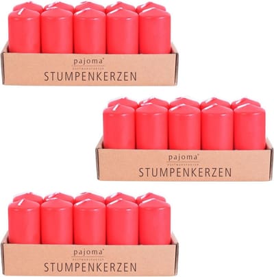 Stompkaarsen Rood - 3 x 10 Stuks | Ø 4 x 9 cm | Brandduur 9 Uur | Hoogwaardige Paraffine | Ideaal voor Feesten en Evenementen