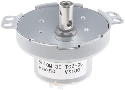 Allecto- Elektrische Synchrone Motor - Gear Motor - Metalen - Aandrijving - Display - Ambachten - Elektrische Motor - Accessoires - Geschikt voor 12V - Zilver - DC 5RPM Motor voor Verlichtingsarmaturen en Draaitafel.