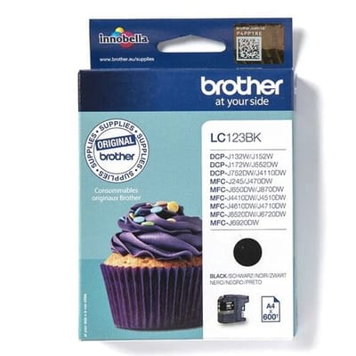 Brother LC123BKBP inktcartridge 1 stuk origineel zwart