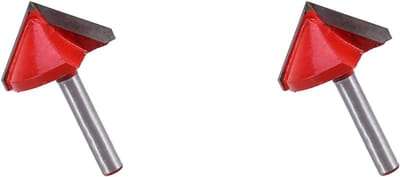 3D-graveerfrees V-groeffrees Dubbelzijdig Ontwerp - Set van 2 voor Acryl MDF PVC