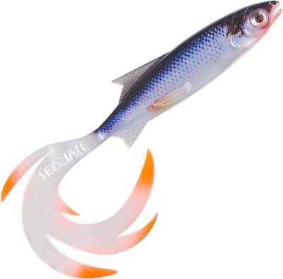 Zacht Kunstaas Reptile Shad - Rubber Vis Lokaas - Vissen Op Roofvis - UV-Actieve Staart - 7 cm - Witvis