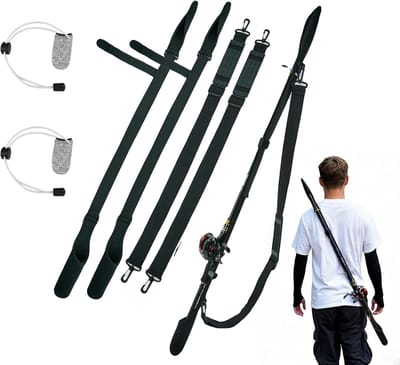 SnelShoppen - Verstelbare Neopreen Vissrodtas met Band voor Plastic Vissers - Beschermhoes voor Vissrods 80-130 cm - Veilig Draagbare Vissrodtas