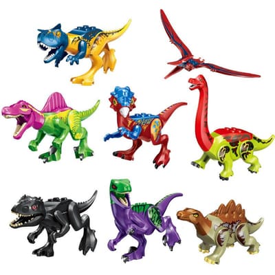 Blocs de Construction Dinosaure Jurassique Indominus Rex - Modèle Jouet Figurine d'Action Tyrannosaure DIY pour Cadeau d'Enfant